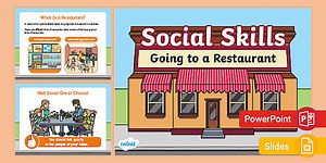 Social Skills: Going to a Restaurant PowerPoint & Google Slides