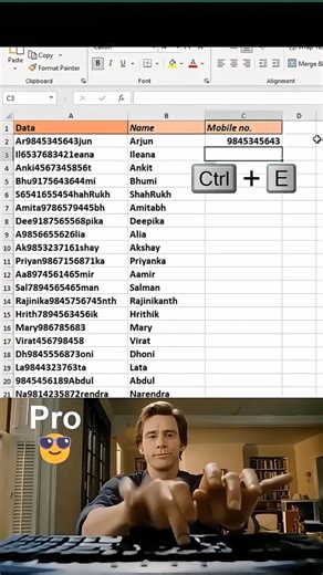 Excel Trick 90% लोग नहीं जानते | Text और Number अलग करें 2 सेकंड में 😲 #excel #shorts