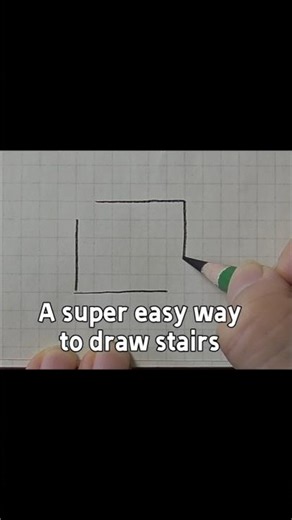Draw stairs using grid paper