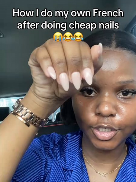 DIY French Manicure Tutorial After Cheap Nails