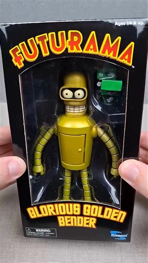 RARE GOLDEN BENDER FUTURAMA ACTION FIGURE! #Animation #Cartoon #Hulu #Movie #Robot #Figure #Toys