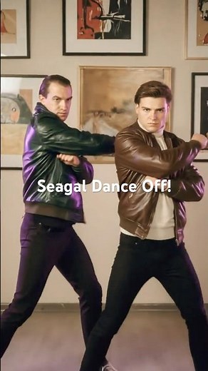 Steven Seagal Segal and young Matt Allen dance off