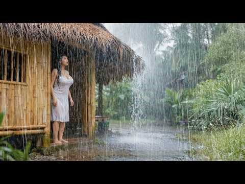 CAN YOU HANDLE THIS? Heavy rain and strong winds in rural Indonesia,Overcome insomnia, Sleep Therapy