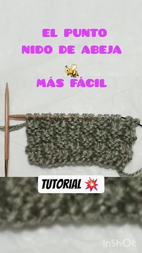 ¡El Punto Nido de Abeja Más #fácil ! #tejedoras