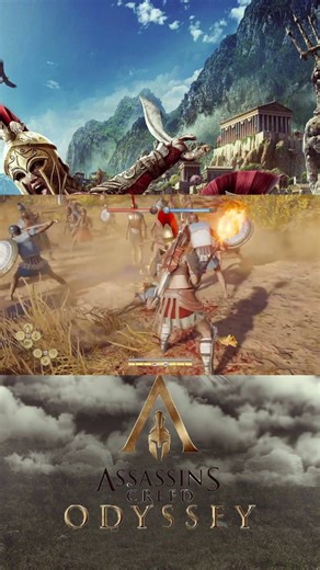 “Ancient battlefield or absolute chaos simulator? 🔥⚔️” #shorts #assassinscreedodyssey