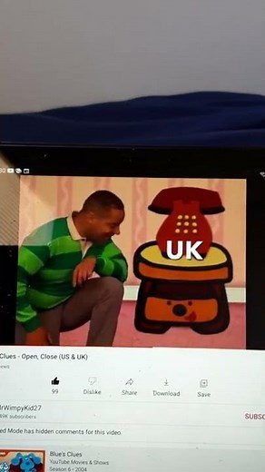 blue clues -open,close (us &UK)