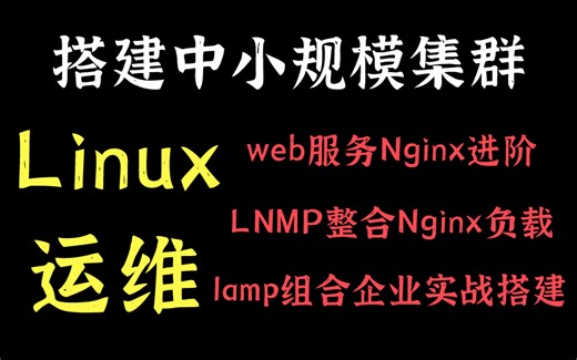 Linux运维-搭建小规模集群-全站最火视频-你确定不收藏一下么？
