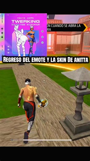 Regreso del emote y la skin de Anitta en Free Fire