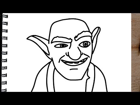 Como dibujar un duende de Clash Royale paso a paso