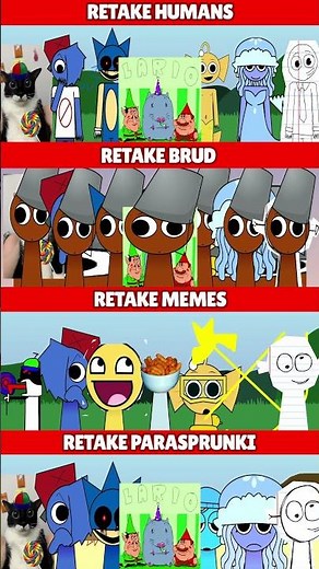 Incredibox Sprunki Humans Retake VS Retake Brud VS Retake Memes VS Retake Parasprunki *MIX VERSION*