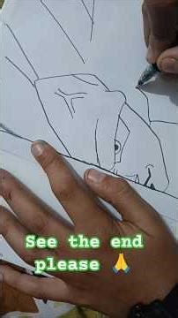 Easy drawing of Vegeta anime with half face 🙏🌹🙏 #shorts #vegeta #trending #anime #song