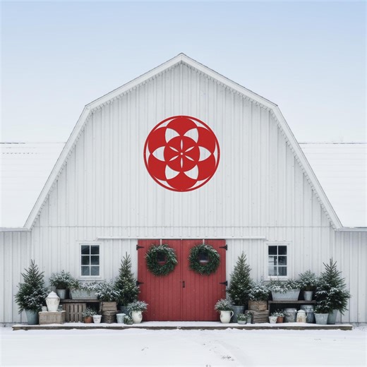 Modern Hex Sign Wall Art – Pennsylvania Dutch Inspired Outdoor Sign Will Elevate Your Farmhouse Decor – Indoors or Outdoors - Etsy