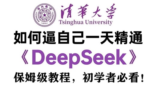 【DeepSeek教程】清华大学带你从入门到精通，带你7天搞定DeepSeek！全程干货无废话！少走99%的弯路！存下吧！很难找全的！