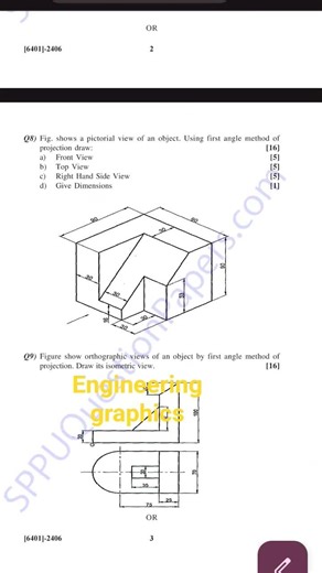 engineering graphic paper semester 1&2 #engineering #graphics#paper#shorts #oneshot #revision#viral