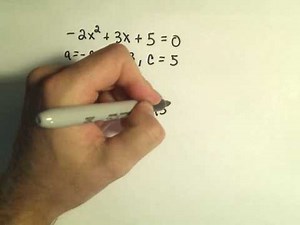 Using the Discriminant to Predict the Types of Solutions to a Quadratic Equation - Example 3