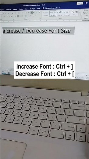 Increase and Decrease Font Size by Keyboard Shortcut