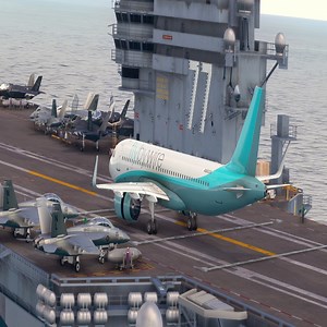 A320 Taking Off From Aircraft Carrier #A320neo #aircraftcarrier #takeoff | 𝗕 𝗟 𝗔 𝗖 𝗞 𝟰 𝟮 𝟬