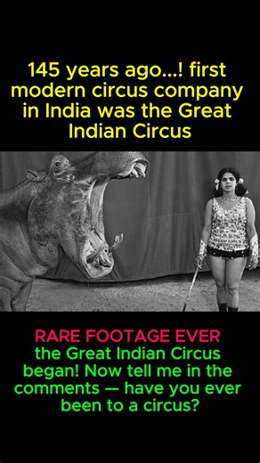 Let's Live History on Instagram: "145 years ago… The first modern circus in India was born — The Great Indian Circus 🎪🇮🇳 A forgotten era when fearless performers and wild animals shared the same stage. This rare historic moment reminds us how far entertainment has evolved. Tell me in the comments👇 Have you ever been to a circus in your life? 🎟️✨ 🕰 Year: 1880 📍 Location: Kurundwad, Maharashtra 🎬 History that deserves to be remembered. Follow for more rare historical footage, vintage India