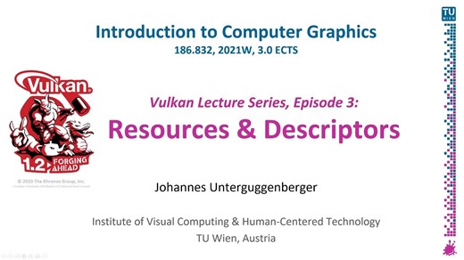 Resources & Descriptors |“在Vulkan着色器中使用缓冲和图像”| Vulkan Lecture Series, Episode 3
