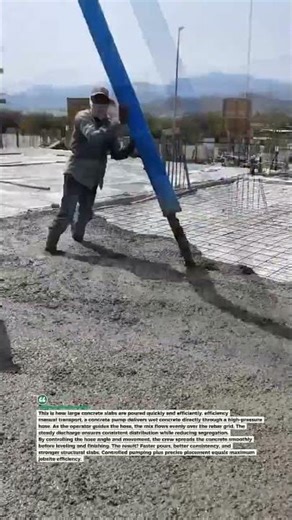 Fast Concrete Placement with Pump Hose #ConcreteWork #Construction #ProBuild