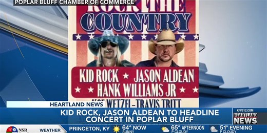 Kid Rock, Jason Aldean, Hank Williams Jr. to headline Poplar Bluff concert