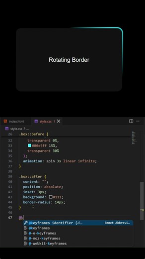 Amazing CSS Animated Border 😍 #css #webdevelopment