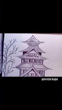 Osaka castle japan sketching#drawing #art #shorts #viral