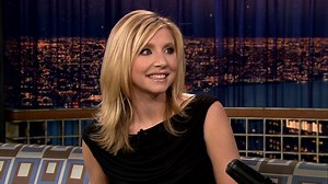 Sarah Chalke and Conan whisper sweet nothings to each other in German. #ConanClassic | Team Coco