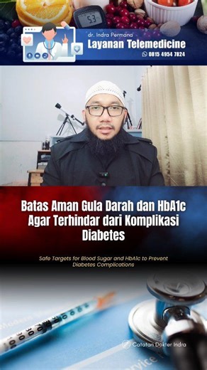 Batas aman gula darah dan HbA1C agar terhindar dari komplikasi diabetes #diabetes | Catatan Dokter Indra