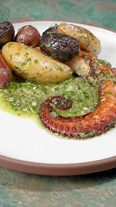 We're showcasing the versatility of Cottonseed Oil by using it to sear octopus, roast potatoes, and in a green garlic salsa verde. This sustainable, long lasting, versatile oil has a low environmental impact and remains stable for use in a variety of applications including searing, roasting and as a base for dressings & marinades. #sponsored by Cotton Incorporated #chefsroll #rollwithus #crfeaturescottonseedoil | Chef's Roll