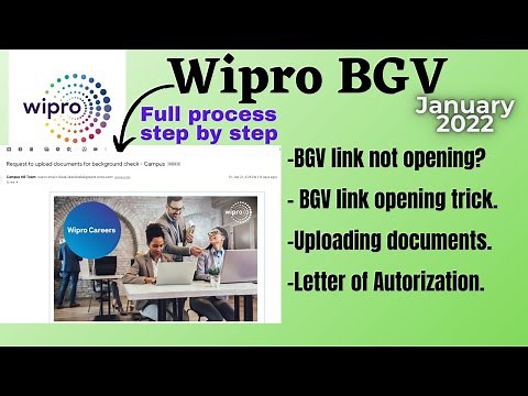Wipro BGV | Background Verification | Full process Step by step | Jan-2022. #WiproElite #WiproNTH