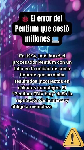 🐞 El error del Pentium que costó millones 💻 En 1994!