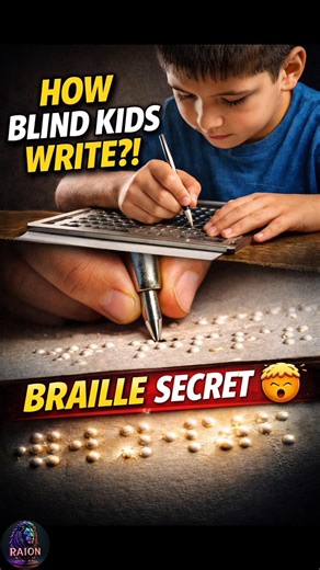 Blind Kids How They Write Letters? | Amazing Braille Secret. #braille #blindkids #didyouknow #facts