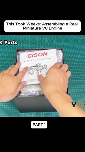 This Took Weeks Assembling a Real Miniature V8 Engine #v8 #miniaturev8
