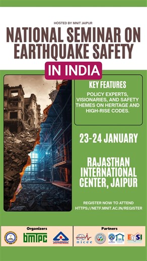 National Seminar on Earthquake Safety in INDIA -JAN 23-24-2026 - JAIPUR