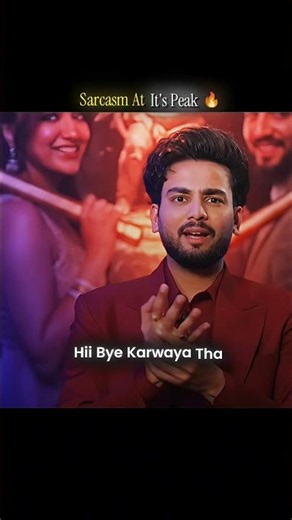Sarcasm At It's Peak 💀 #elvishyadav #sarcasm #shortvideo #trendingnow
