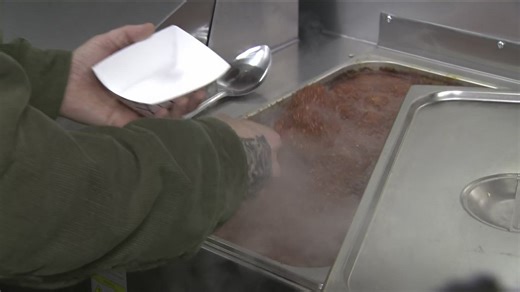 Look at the food placed at the Idaho Potato Drop in downtown Boise