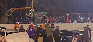 176K views · 1.6K reactions | Mason Diaz and Conner Jones scuffle after a crash in the first half of the South Carolina 400 | Short Track SCENE | Facebook