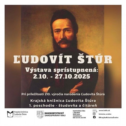 Ľudovít Štúr 2025 (pozvánka na výstavu) #zvolen