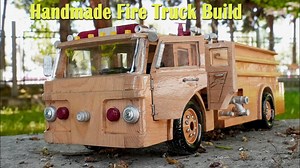 Building a wooden Ford C-Series fire truck