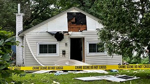 Crystal house explosion leaves man seriously burned
