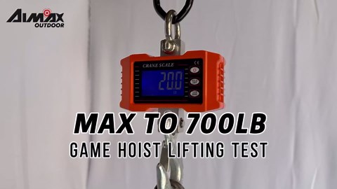 Hunting Game Hoist Gambrel with Elk Hoist Dual Pulley Lift System and Deer Hanger, Hunting Game Hanging Kit for Deer Butcher and Skinning, Max to 700 LB, Hunting Gifts for Men