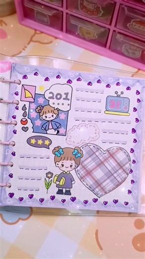 Journal with me #stiker #asmr #paperdiy #drawing #drawings