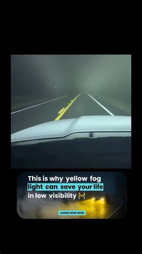 Science world 🌍 on Instagram: "Why do engineers choose yellow for fog lights? 🌧️ It comes down to the physics of light scattering. Standard white headlights contain shorter blue wavelengths, which hit water droplets in the fog and scatter right back at the driver—creating that dangerous "wall of white" glare (Rayleigh scattering). Yellow light has a longer wavelength, which penetrates the moisture in the air with significantly less scattering. This engineering choice improves contrast and allo