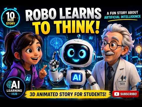 Robo Learns to Think! | 3D Animated AI Story for Students (10 Minutes)