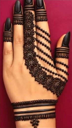 Elegant Finger Chain Mehndi Art | Mehndi Desings
