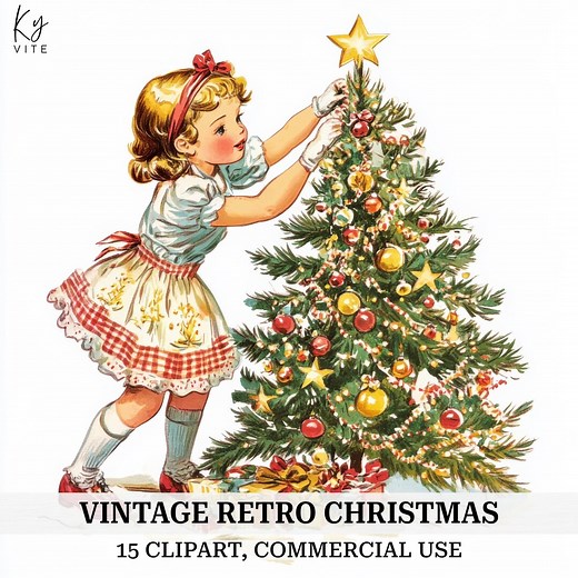 15 Vintage Santa Clipart Images: Retro Christmas Graphics (digital Download) - Etsy