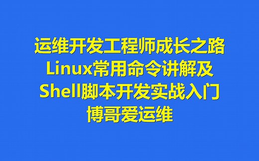 Linux常用命令讲解及Shell脚本开发实战入门
