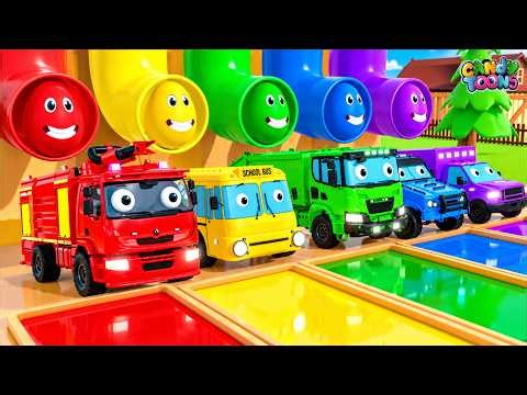 Learn Colors with Humpty Dumpty Trucks & Eggs 🌈🚛🥚 | Red, Yellow, Green, Blue & Purple | Kids Songs