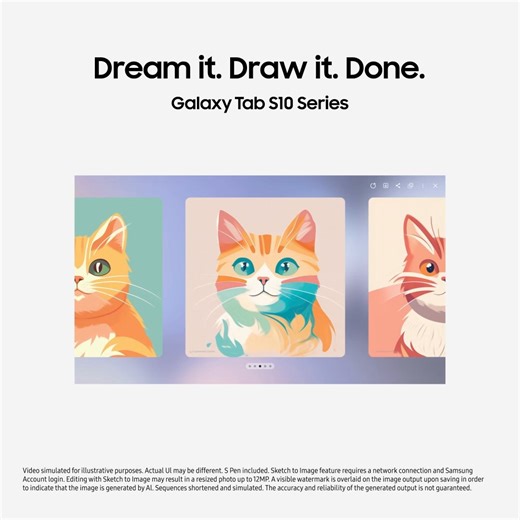 Think it, draw a rough sketch, and we’ll give you a final picture you’ll absolutely love! The #DrawingAssist feature on the Galaxy Tab S10 Series is here to make your ideas real. Know more: http://smsng.co/6187qrBht #GalaxyTabS10 #GalaxyAI #Samsung | Samsung